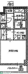 S-FORT八王子堀之内 2階1Kの間取り