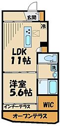 京王線 聖蹟桜ヶ丘駅 徒歩11分の賃貸アパート 1階1LDKの間取り