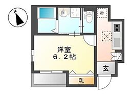 JR中央線 立川駅 徒歩15分の賃貸アパート 1階1Kの間取り