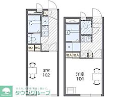 JR中央線 豊田駅 徒歩14分の賃貸アパート 1階1Kの間取り