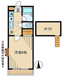 JR中央線 西国分寺駅 徒歩9分の賃貸アパート 2階1Kの間取り