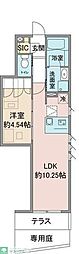 京王高尾線 京王片倉駅 徒歩8分の賃貸アパート 1階1LDKの間取り