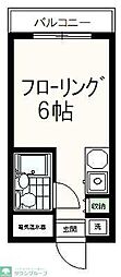 京王相模原線 京王永山駅 徒歩7分の賃貸マンション 2階1Kの間取り