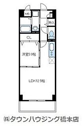 リリーヒルズ 1LDKの間取図画像