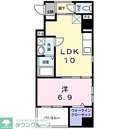 シュトラーレ八日町 1LDKの間取図画像