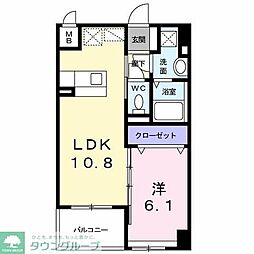 シュトラーレ八日町 1LDKの間取図画像