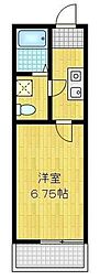 OMテラスみなみ野 1Kの間取図画像