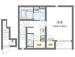 クレイノメゾンドソレイユ 1Kの間取図画像