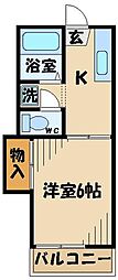 ドリームハイツ 1Kの間取図画像