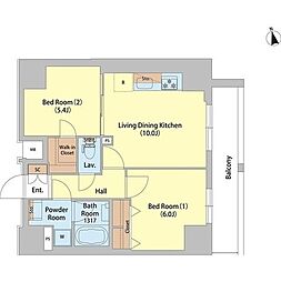 ＳＡＩＯＮ町屋 5階2LDKの間取り