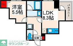 GRAN PASEO西日暮里 6階1LDKの間取り