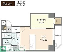 Alivis本郷三丁目 4階1LDKの間取り