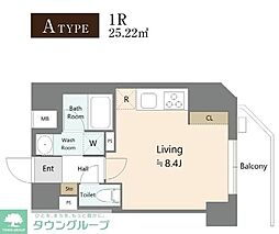 Alivis本郷三丁目 2階1Kの間取り