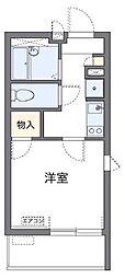 レオネクスト呉松I 1階1Kの間取り