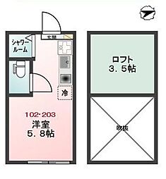 Ｇｌａｎｚ町屋I 1階ワンルームの間取り