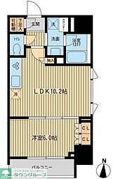 ＨＦ上野入谷レジデンス 6階1LDKの間取り
