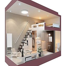 A-CUBE 1階ワンルームのリビング/ダイニング