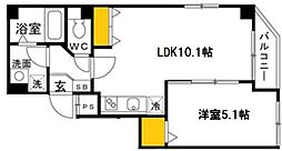 ラ・フォート東日暮里 2階1LDKの間取り