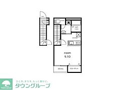 casa di comodo 2階ワンルームの間取り