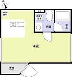 trias333 ワンルームの間取図画像