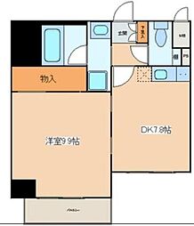 ＰＡＰＩＬＬＯＮ 2階1DKの間取り