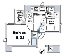 ルジェンテ・バリュ上野 7階1Kの間取り