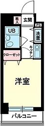 アドリーム千駄木 1Kの間取図画像