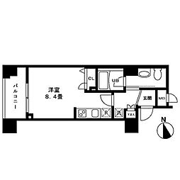 Ｋ2 5階ワンルームの間取り