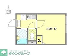 ブライトコート綾瀬II 1階1Kの間取り