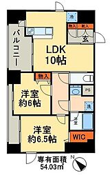 アブレスト動坂 2LDKの間取図画像