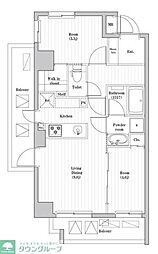 南千住レジデンス 2LDKの間取図画像