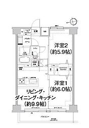 エルフォルテ東日暮里 2LDKの間取図画像
