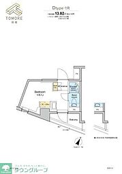 TOMORE田端 ワンルームの間取図画像