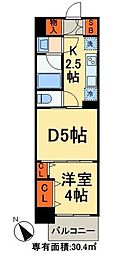 日神パレステージ田端 1DKの間取図画像