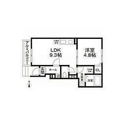 プログレス田端 1LDKの間取図画像