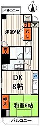 ルシエール根岸 2LDKの間取図画像