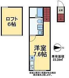 MaunaLoa ワンルームの間取図画像
