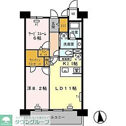 ロイヤルパークス西新井 2SLDKの間取図画像