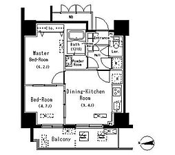 ParkAxis元浅草STAGE 2DKの間取図画像