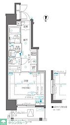 ZOOM錦糸町 1Kの間取図画像