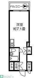 レジデンス上野 ワンルームの間取図画像