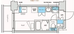 東急東横線 元住吉駅 徒歩3分の賃貸マンション 3階ワンルームの間取り