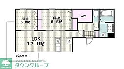 （仮称）坂戸2丁目メゾン 202 2階2LDKの間取り