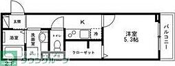 エンジェルK　等々力 2階1Kの間取り