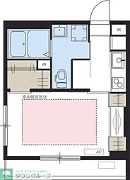 リブリ・武蔵小杉 3階1Kの間取り