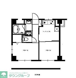 マ・ジュール 5階1LDKの間取り