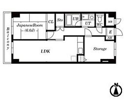 川崎スパマンション 12階1SLDKの間取り