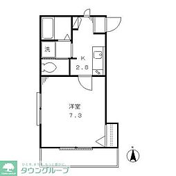 メゾン新丸子 304 3階1Kの間取り