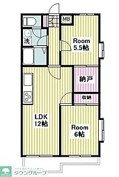 ドミール鹿島 1階1SLDKの間取り