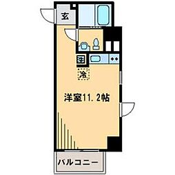 エムグランジュ 8階ワンルームの間取り